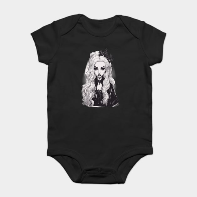 Goth Darkness Inside Me Baby Bodysuit by animegirlnft